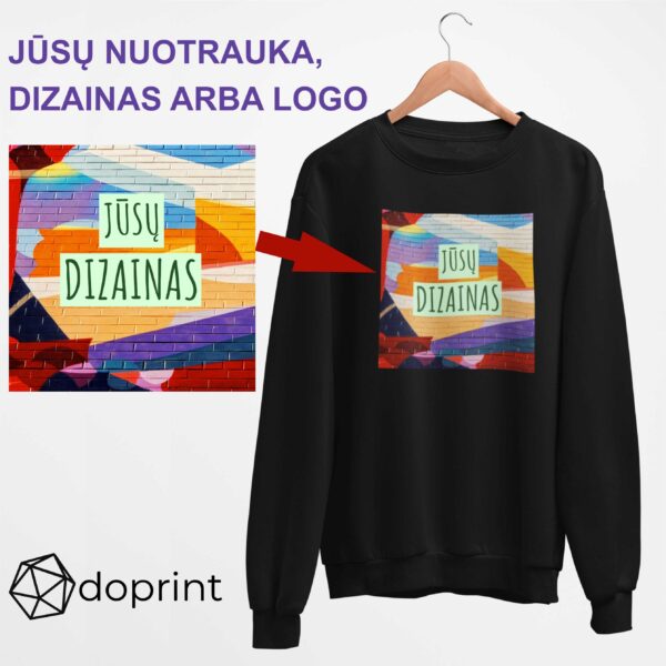 Džemperis su spauda (tiesioginė DTG spauda)