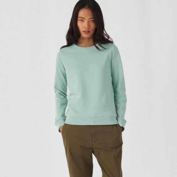 Moteriškas organinės medvilnės džemperis be kapišono B&C Organic Crew Neck Women