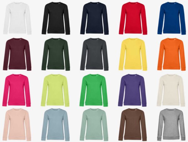 Moteriškas organinės medvilnės džemperis be kapišono B&C Organic Crew Neck Women - Image 7