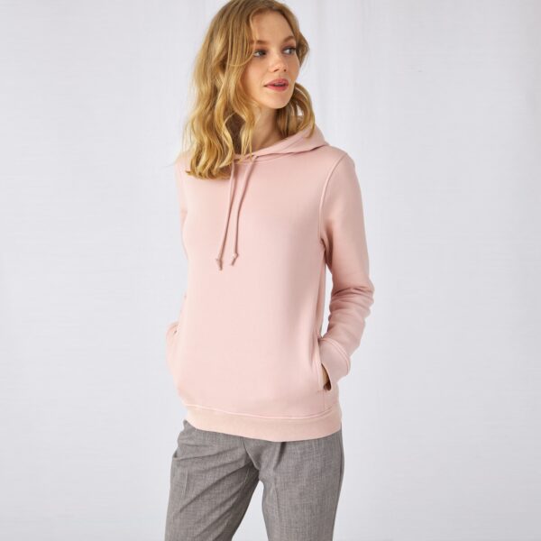 Moteriškas organinės medvilnės džemperis su kapišonu B&C Organic Hooded Women