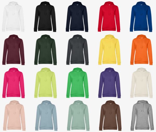 Moteriškas organinės medvilnės džemperis su kapišonu B&C Organic Hooded Women - Image 8