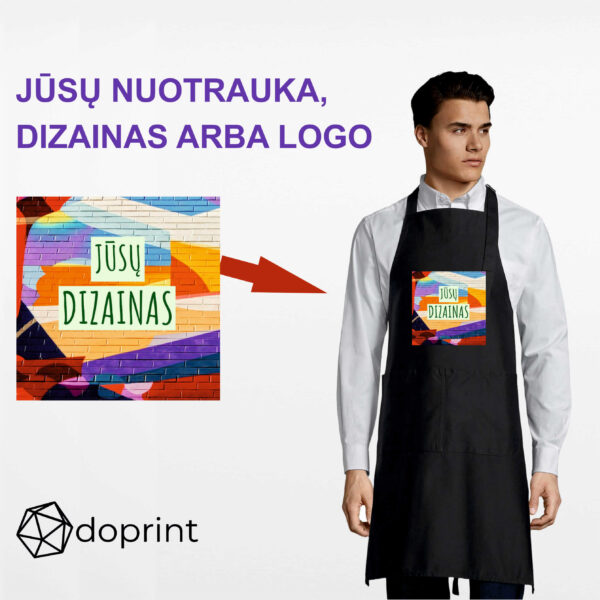 Prijuostė su spauda